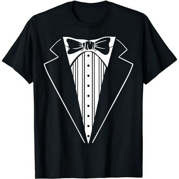 Suit print bow tie tuxedo vest men kids women jacket T-Shirt