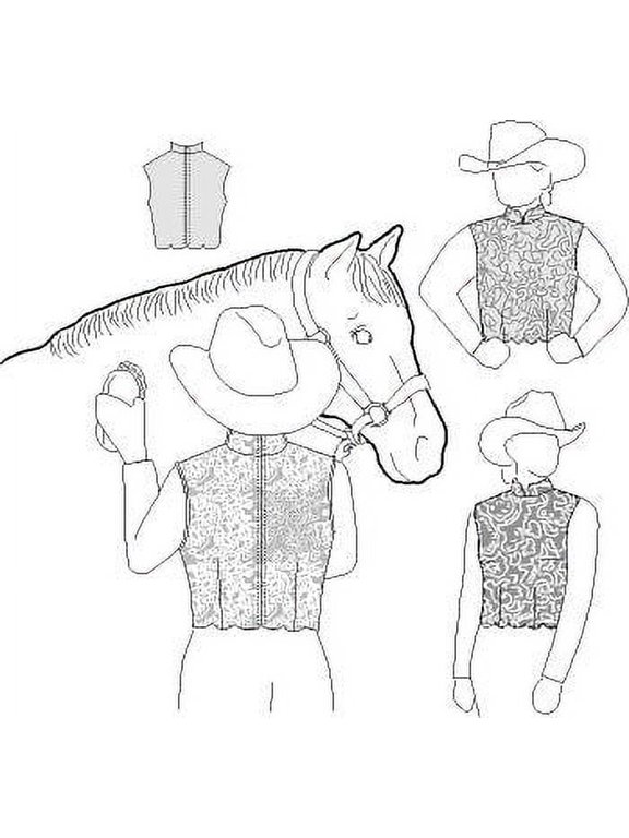 4055 Womens & Girls Back Zipper Lace Show Vest Pattern