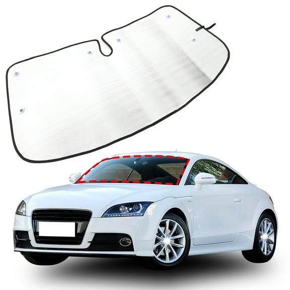 Suitable for 2008-2014 Audi TT front windshield sunshade, front window sunshade, foldable reflective sunshade, screen sunshade cover, UV protection heat insulation cover