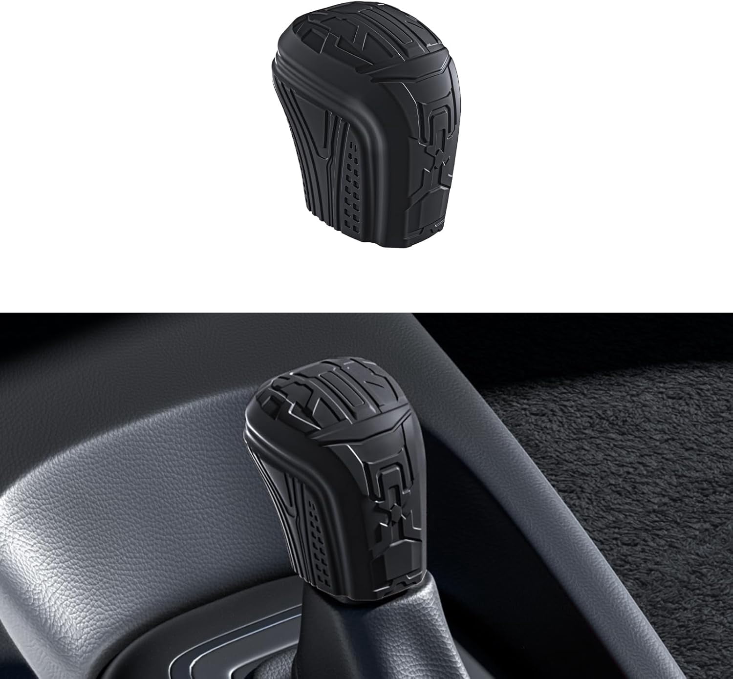 Suitable for 2019-2024 Corolla Corolla Cross,8th Generation Camry,Avalon,Allion,Levin,Frontlander,CHR,Izoa Silicone Automatic Gear Shift Knob Handle Cover,Toyota Car Protection Accessories. (Black)