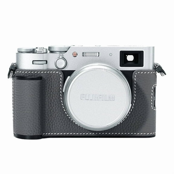 Suitable for Alvis Mirrorless Camera Genuine Leather Protective Case for Fuji X100VI Camera Bag Lightweight Accessories Inner Bag Original Retro Leather Case Quick Release Plate Shockproof Aluminum A