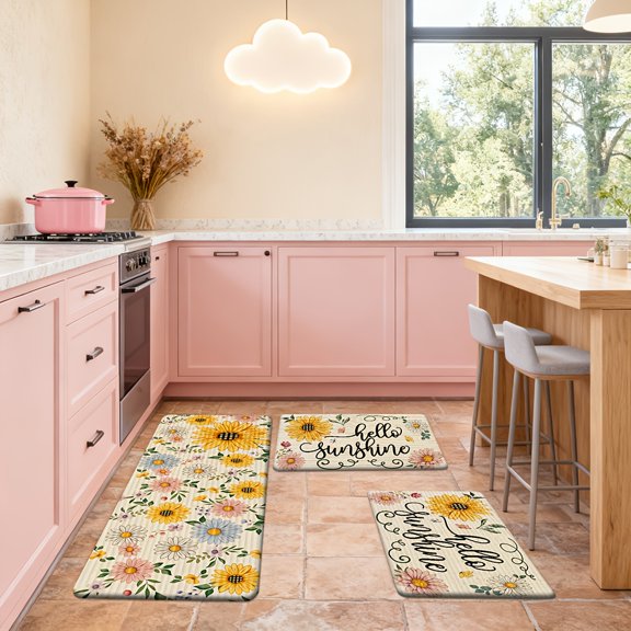 Suitable, Bathroom, Living Room - Soft Adhesive Backing Non-Slip Floor Rug, Machine Washable Rectangular Floor Mat with Cushioned, Warm Cozy Decor ()