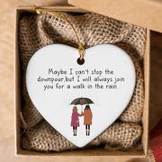 Suitable for Christmas It  s Not What We Have in Life-Best Friend BFF Friendship Gifts for Best Friends,Thanksgiving New Leaving Birthday for Friends Bestie-Ceramic Heart Shaped Ornament