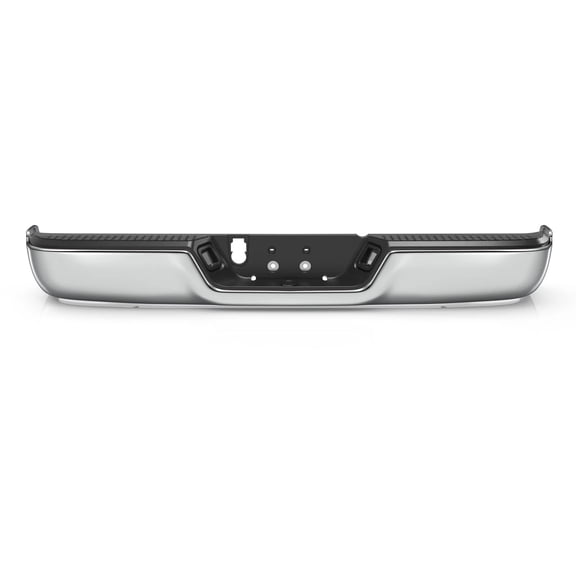 Suitable for Chrome Rear Bumper Assembly Compatible with 2009-2019 Dodge Ram 1500 & 2010-2012 Ram 2500/3500 - Complete Back Step Bumper without Parking Sensor Holes