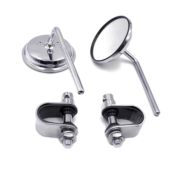 Suitable For 7/8" 22mm End Motorcycles Rear View Side Reversing Reflector Handle Grip 2pcs