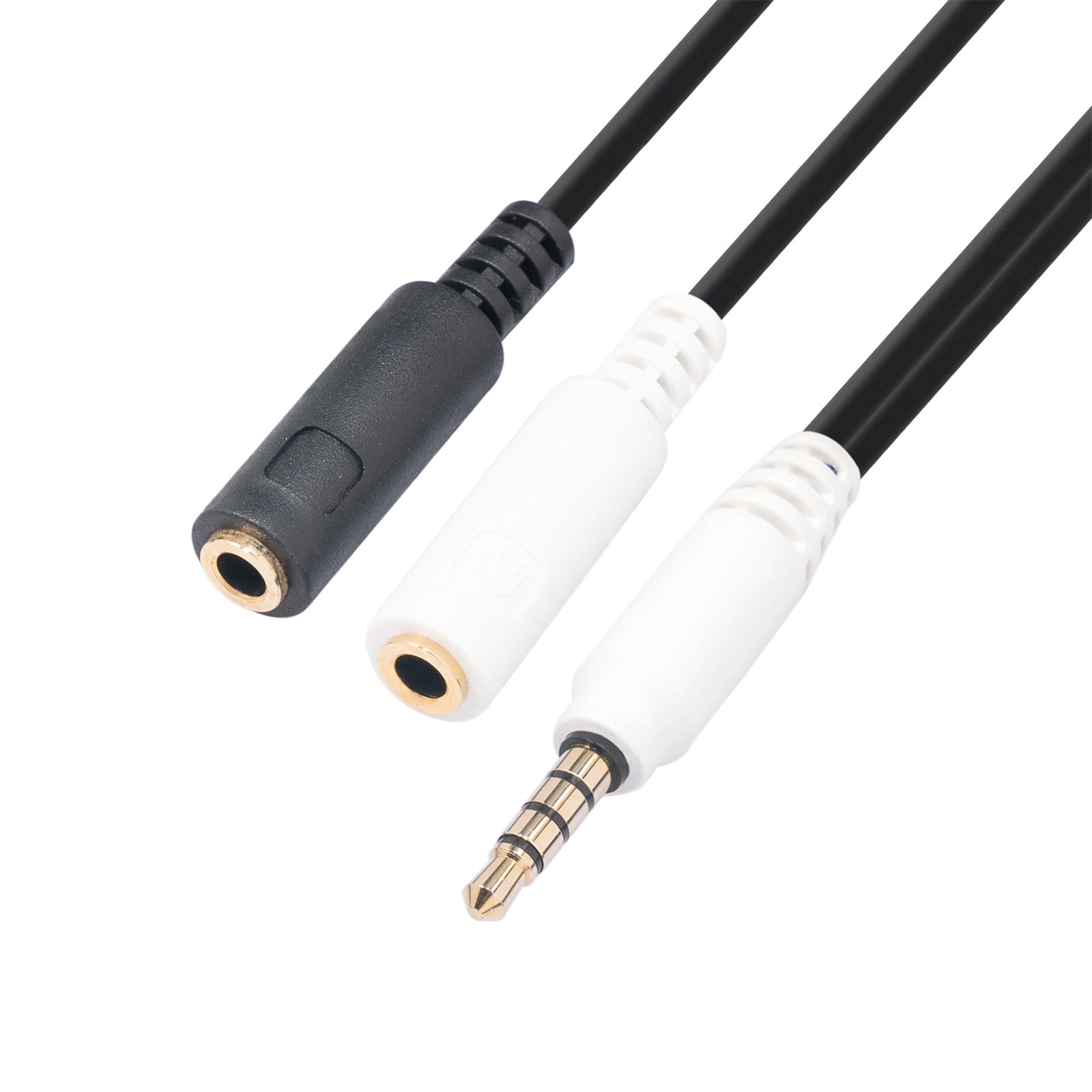 Suitable For Android Gold Plated 3.5mm Headphone Microphone One To Two