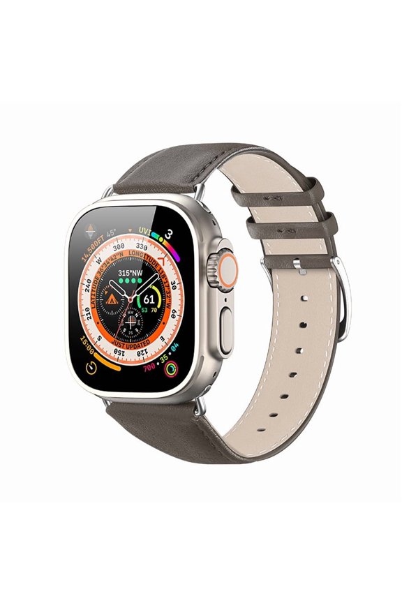 Suitable For Apple AppleWatch Leather Business Strap 5678SE Generation First Layer Cowhide Wrist Band Waterproof And Sweat-proof