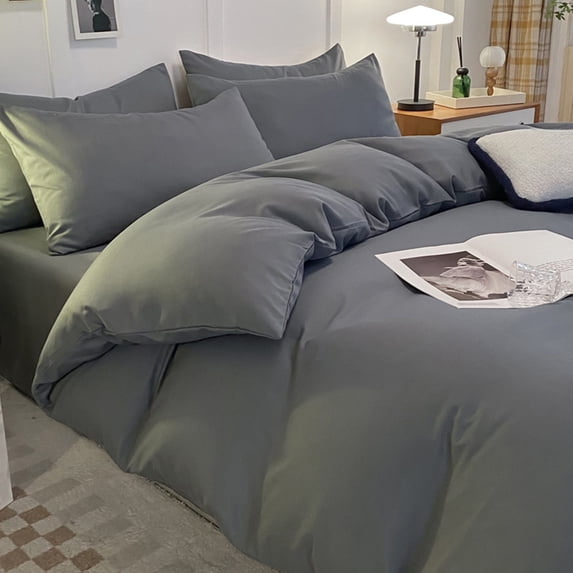 Suitable For Bed Type In Student Dormitories Comfortable And Soft Four Piece Bedding Set Fresh Color Washed
