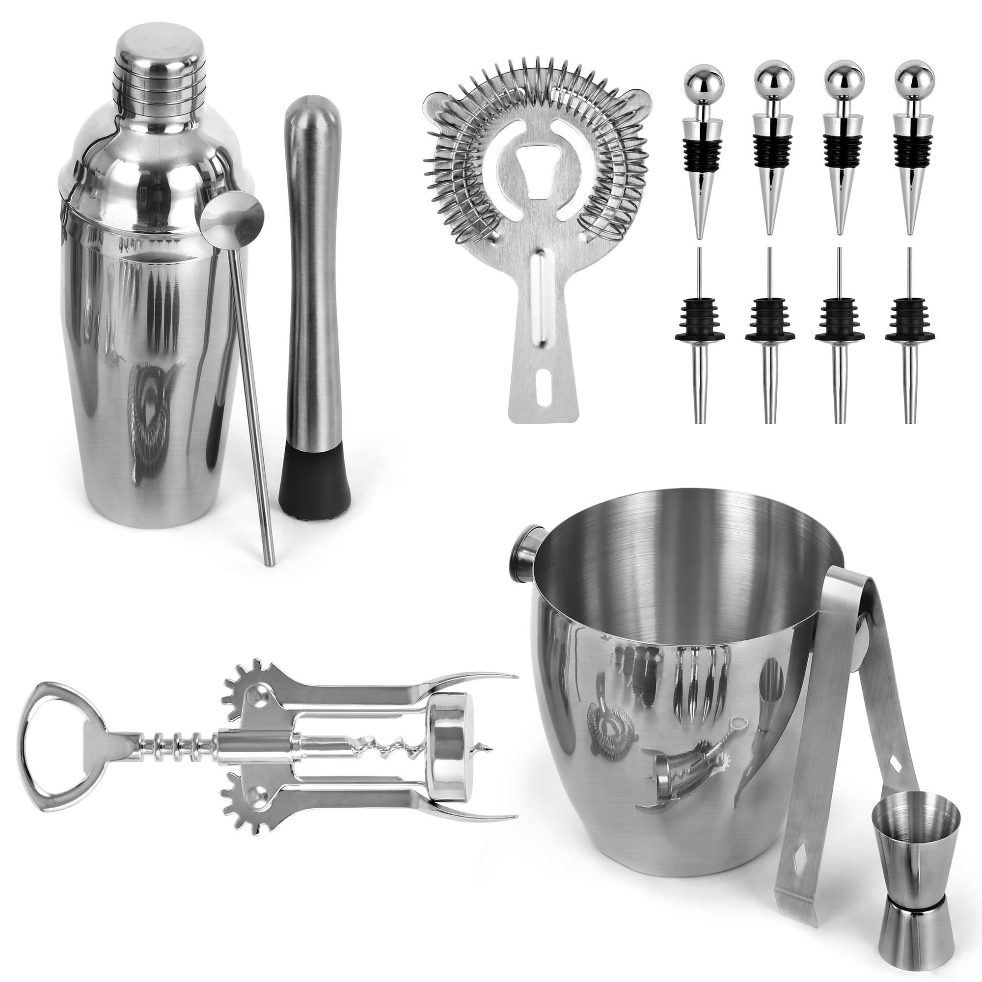 COCKTAIL SET - MARTINI GLASSES, ICE BUCKET, SHAKER AND MORE