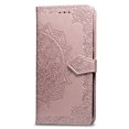 thumbnail image 1 of Suitable For IPhone14 Pro Datura Embossed Leather Case Card Mobile Phone Leather Case Pink, 1 of 2