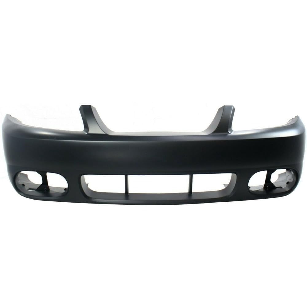 Suitable for Front Bumper Cover for 2003-2004 Ford Mustang SVT Cobra Convertible & Coupe - New, Primed, and Ready for Paint - Includes Fog Light Holes, Excludes Parking Aid Sensor Holes