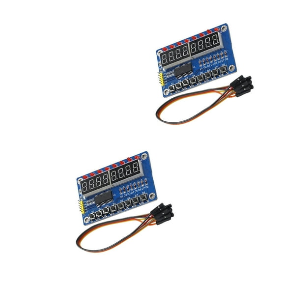 Suitable LED Output TM1638 Digital LED Tube Display Module With Segment Tubes And Responsive Controls for Projects