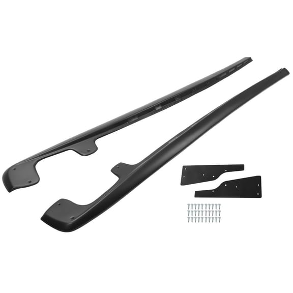 Suitable for Matte Black Side Skirts Rocker Panel Guard Extensions for 2005-2013 Corvette C6 Base Models - ZR1 Style Mud Flaps Body Kit Replacement (Note: Not compatible with C6 Wide Body Models)