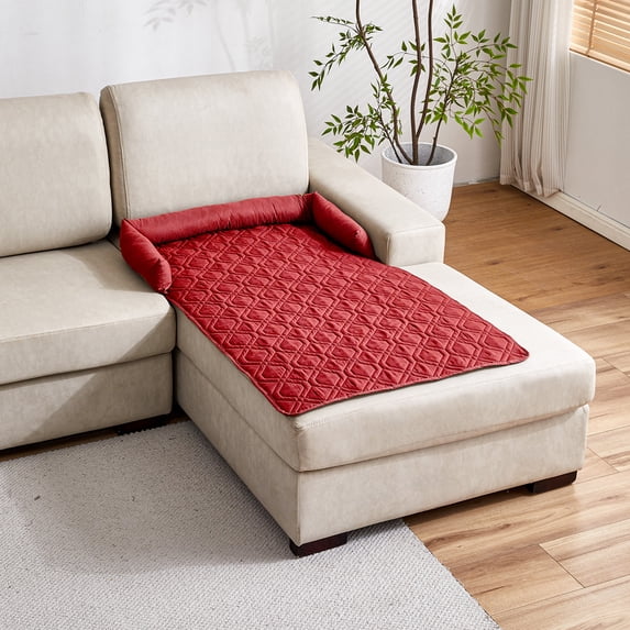 Suitable for Medium and Large Dogs Calm Pet Bed, Pet Furniture Protective Cover, Non-Slip Base, Side Pillow Pet Bed, Waterproof and Urine-Proof Fabric, Deodorant, Machine Washable Non-Slip