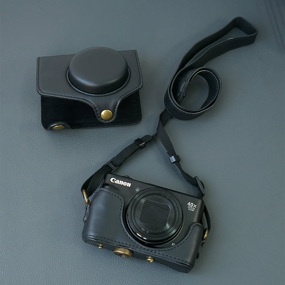 Suitable for Naiying Suitable for Canon Camera Bag SX740 HS SX720 HS SX730 Leather Case Special Bag Leather Case Protective Case SX740 Camera Bag Silicone Case Simple Anti-collision Protection