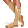 thumbnail image 1 of Suitable Varicose Veins, Seniors,  Arthritis, AnSpider Vein,Sports play,  Walking, and Daily , Zipper Compression Socks for Men & Women, 20-30mmHg Closed Toe Graduated Zippered Compression Stocking, 1 of 7