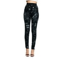 Suitable Yoga Pants For Women Elastic Jeans Leggings Thermal Stripe