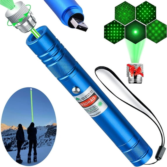 Suitable for camping, hiking and outdoor hunting. Long-range green laser pen, high-power green laser pen, laser pen, high-power laser pen, rechargeable USB laser pen,