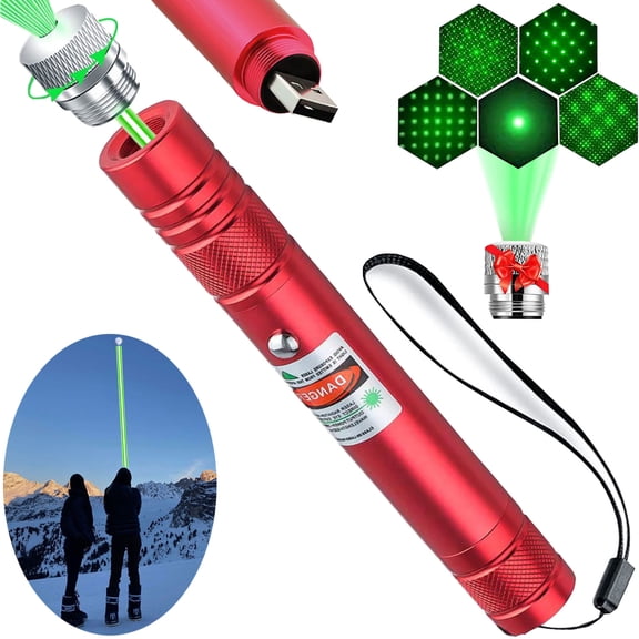 Suitable for camping, hiking and outdoor hunting teaching long-distance guidance long-range green laser pointer, high-power green laser pointer, laser pointer, high-power laser pointer, rechargeable U