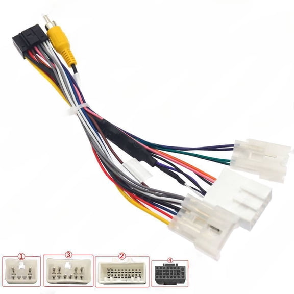 Suitable for 02-12 old Toyota 16PIN (Southeast Asian version) modification line, Android large screen navigation machine modification power cord