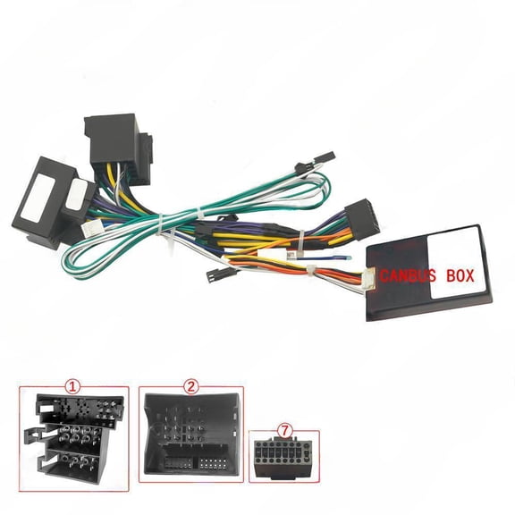 Suitable for 04-12 models of Mercedes Benz B200/Vito 16P Android navigation power cord modification line+CANBUS protocol box