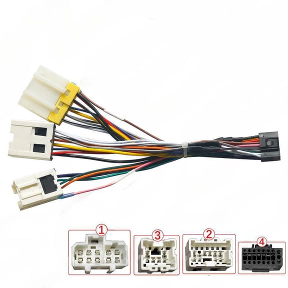 Suitable for 04-13 Nissan Paladin modification line, Android large screen navigation machine, 16 pin power cord