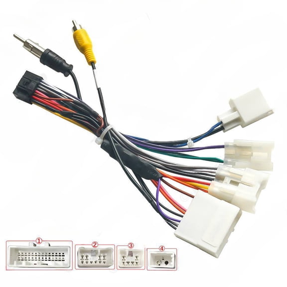 Suitable for 10-14 Forester mid low configuration modification line, 16Pin Android large screen navigation host modification power cord