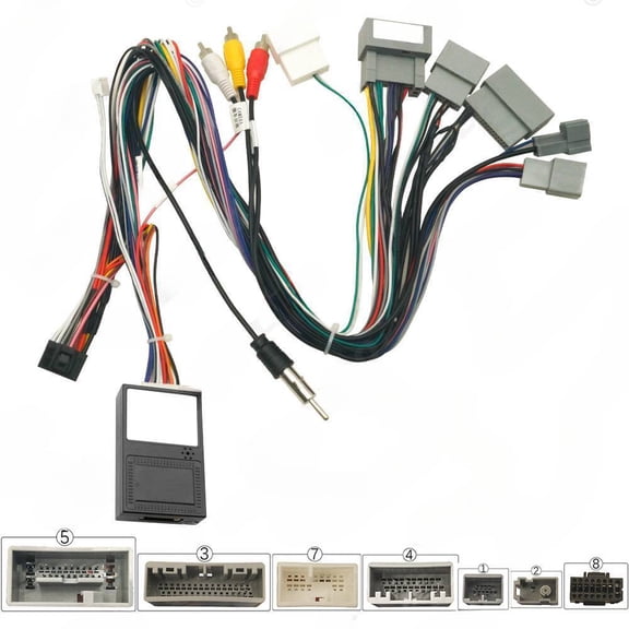 Suitable for 12/15 Honda Elysion (high-end) Android large screen navigation modification cable 16P power cord protocol box