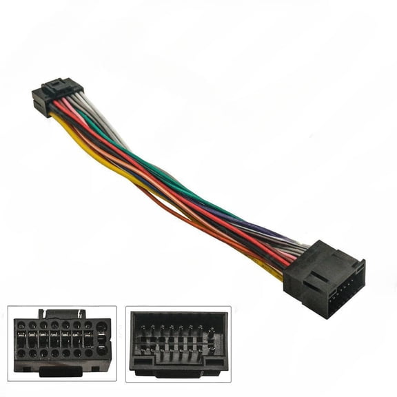 Suitable for 16 pin handheld communication Android large screen navigation power cord extension cable 16P host tail line adapter cable 20CM