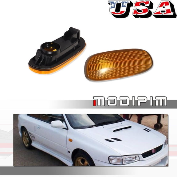 Suitable for 1993-01 Subaru Impreza GC GM GF amber lens front marker light housing-