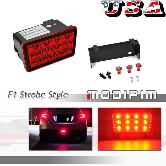 Suitable for 2011-2021 WRX STI XV F1 style red LED flash, third brake fog light-