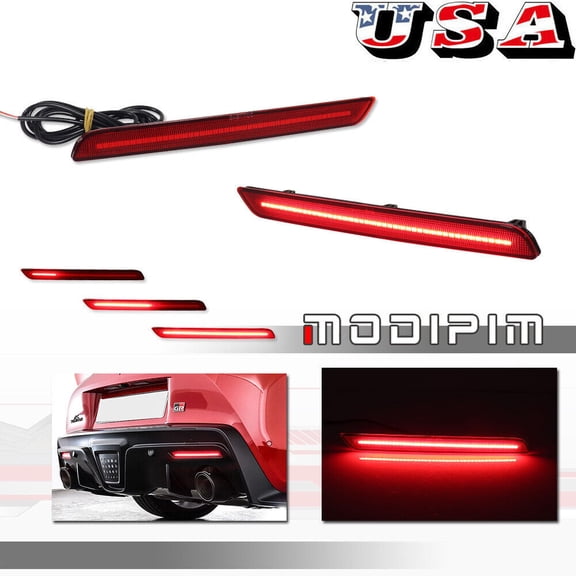 Suitable for 2020-22 Toyota GR Supra red lens rear reflector fog lights, taillights/brake lights-