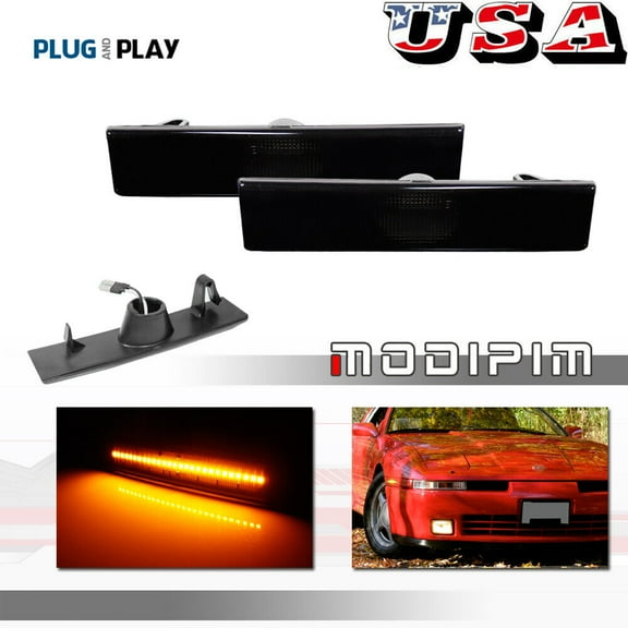 Suitable for 87-92 Toyota Supra 86-89 Celica smoked amber front marker parking light-