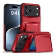 thumbnail image 1 of Suitable for Apple 17 card insertion phone case, 15 ProMax flip stand wallet, iPhone 16 anti drop protective cover, 1 of 6