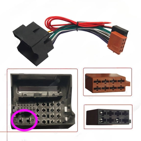 Suitable for Audi/SEAT/Volkswagen ISO to Quadlock power cord modification line conversion line CD player plug
