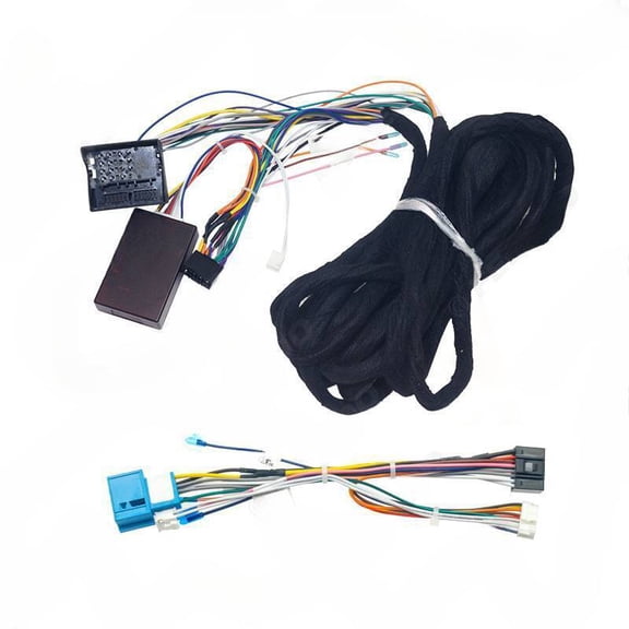 Suitable for BMW E39/E46E53 modification line, Android large screen navigation 16P power cord, 6-meter extension cord, protocol box