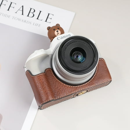 Suitable for Canon R50 Camera Protective Case R10 New Base Bag R100 Cute Accessories Mirrorless Camera Protective Shell Leather Case