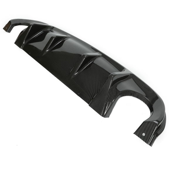 Suitable for Carbon Fiber Style Rear Diffuser for 2014-2017 Infiniti Q50 - Bumper Lip Spoiler Splitter, Durable Plastic Finish