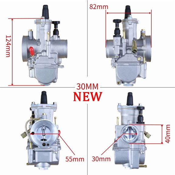 Suitable for For Keihin KOSO PWK 24 26 28 30 32 34mm 2T 4T ATV Quad Go Kart Dirt Bike Scooter 50-250cc Motorcycle Carburetor With Free Jet