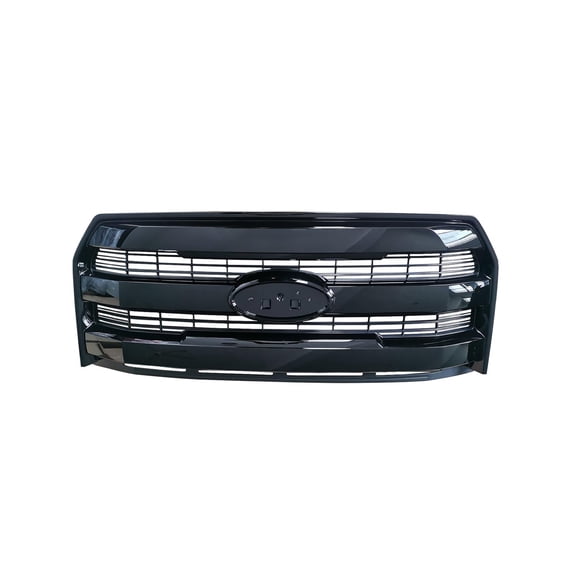 Suitable for Glossy Black Front Bumper Grille for 2015-2017 Ford F-150 | Durable ABS Plastic Upper Hood Mesh Grill Replacement