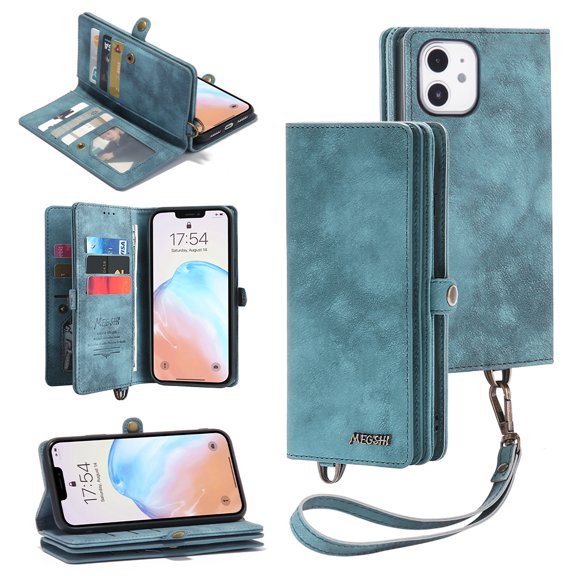 Suitable for IPhone12/IPhone12pro/IPhone12promax Wallet Phone Case iPhone11/IPhone11promax Lanyard Case Split Multi-function Flip Leather Case