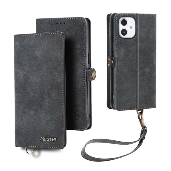 Suitable for IPhone12/IPhone12pro/IPhone12promax Wallet Phone Case iPhone11/IPhone11promax Lanyard Case Split Multi-function Flip Leather Case