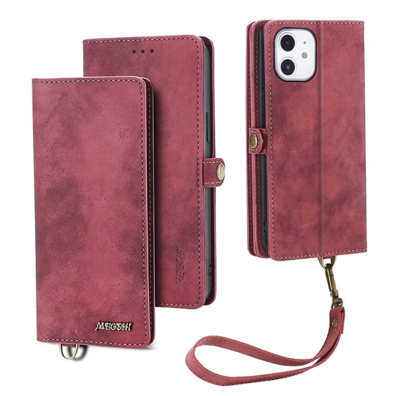 Suitable for IPhone13Pro/IPhone13Promax/IPhone13mini Wallet Phone Case iPhone13 Lanyard Case Split Multi-function Flip Leather Case