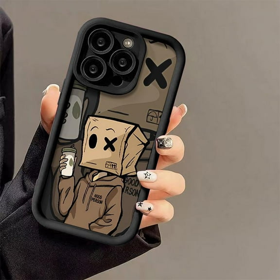 Suitable for Iphone 16 15 14 13 12 11 Pro Max Men'S Cartoon Box Design Pattern Mobile Phone Case, Beautiful, Give Male And Girlfriend Gifts.