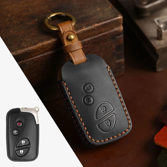Suitable for Lexus Lexus key bag vintage RX270ES240 Lexus LX570 leather car key sleeve buckle