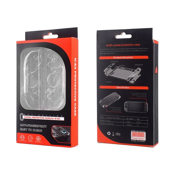 Suitable for Nintendo Switch 2 Crystal Case PC Protective Box Switch 2 Split Console NS2 Controller Transparent Protective Case