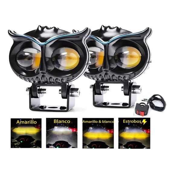 Suitable for Pair of Led Headlights Magnifying Glass Hi/lo Double Color Auto Motorcycle Explorers