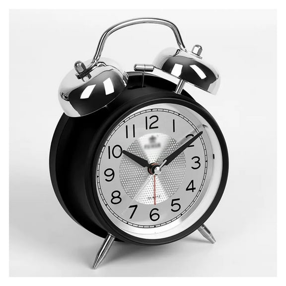 Suitable for People Who Sleep a Lot, Dual Bell Alarm Clock, Analog Alarm Clock, with Light, Suitable for Bedrooms