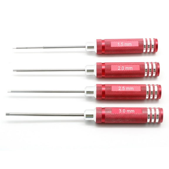 Suitable for Rc Aviation Model Hexagonal Screwdriver 4-Piece Set Of Tools1.5-300cmm