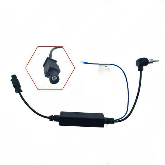 Suitable for Volkswagen/Audi radio antenna Fakra single head with amplifier FM radio host conversion line elbow